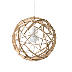 havas birch wooden pendant light